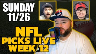 Sunday NFL Picks Week 12 Live  Kyle Kirms Picks amp Predictions November 26th  The Sauce Network [upl. by Elwyn957]