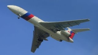 Slovak Government Tupolev 154 take off runway 28 at ZRH 9 9 2012 neu [upl. by Lesak]