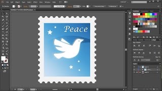 How to Create a Postage Stamp in Adobe Illustrator [upl. by Luba]