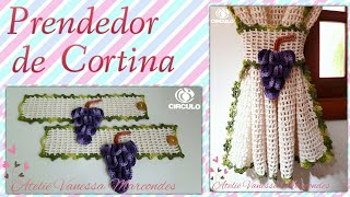 🍇Prendedor de Cortina de Crochê Por Vanessa Marcondes [upl. by Anilehcim998]