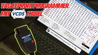 VAG EEPROM Programmer mit VCDS Kabel  VCDS zu KLine KKL Adapter auf ComPort umschalten [upl. by Ranna]