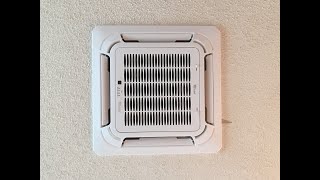 How to install a 4way ceiling cassette heat pump  AC [upl. by Aleuname]