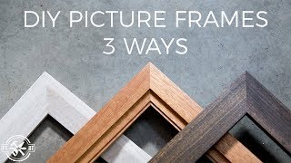 How to Make a Picture Frame 3 Ways  DIY Woodworking [upl. by Brazee523]