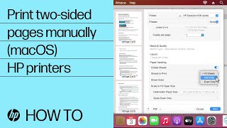 How do I print doublesided pages manually on an HP printer from my Mac  HP Printers  HP Support [upl. by Atihcnoc]