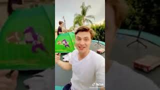 Carter Sharer TikTok Last to leave the trampoline PART 2 [upl. by Ellen419]