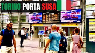 TURIN ITALY  TORINO PORTA SUSA RAILWAY STATION STAZIONE DI TORINO PORTA SUSA [upl. by Gayler]