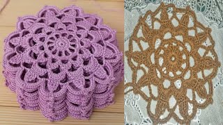 Crochet thalposh design step by step for beginners crochet hand work designs crosia hand work [upl. by Marie-Jeanne155]