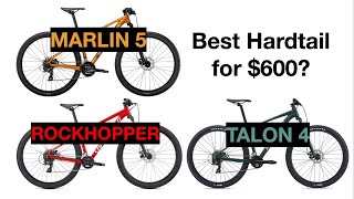 2021 Trek Marlin 5 VS Specialized Rockhopper VS Giant Talon 4 [upl. by Fosque]