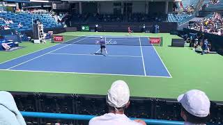 Alexander Shevchenko Huge Hitting Vs Diego Schwartzman Court Level Cincinnati 2023 [upl. by Analahs]