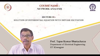 Lecture 35 Solution of Differential Equation with Impulse Excitation [upl. by Roswald759]