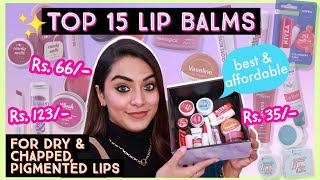 Top 15 LIP BALMS Available In INDIA Starting Rs 35 😍 best amp affordable Lip Balms For Winter [upl. by Assilav]