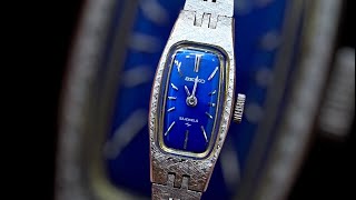 Indah nya Seiko Ladies Vintage Blue dial Manual Winding [upl. by Domeniga]