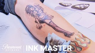 Pinup My Partner Elimination Tattoo  Ink Master Season 8 [upl. by Isia]