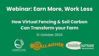 Webinar Earn More Work Less How Virtual Fencing amp Soil Carbon can Transform your Grazing Farm [upl. by Nylavad]