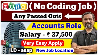 Zoho No Coding Jobs 😍 Anyone Can Apply  Zoho jobs 2024 tamil  jobs for you tamizha [upl. by Nagrom]