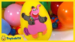 GIANT Play Doh Bing Bong Surprise Egg with SpongeBob Surprise Egg amp Disney Inside Out Toys [upl. by Aikkin]