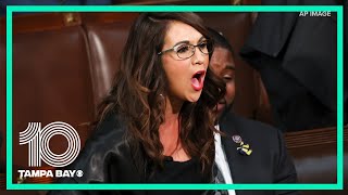 Watch the moment Rep Lauren Boebert interrupts heckles President Biden during State of the Union [upl. by Imak]