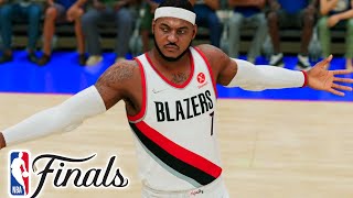 First Career NBA Finals Game NBA 2K22 Carmelo Anthony My Career Revival Ep 4 [upl. by Aennil654]