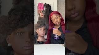 Vickey Cathey Does her mannequin hair for a school party 😱 shorts asmr [upl. by Allesiram464]