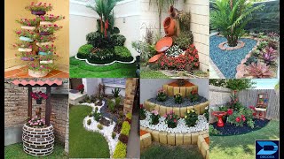 2024s Corner Garden And Yard Corner Ideas Corner Garden Landscape Design Pebble Craft Rock Garden [upl. by Malia]