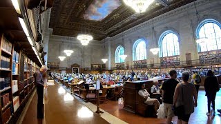 ⁴ᴷ Walking Tour of The New York Public Library Main Branch Stephen A Schwarzman Building [upl. by Eednus]