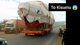 Huge Ship on the road to Kisumu City 😱 Kenya [upl. by Plusch]