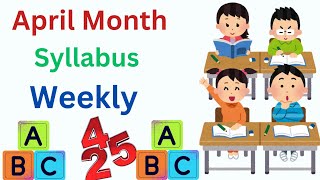 🌟NurseryLKG April Month Syllabus Weekly For all subjects  Maths englishEVS amp Hindi 2024 📚✏️ [upl. by Sall]