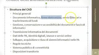 Codice Amministrazione Digitale  CAD Parte 9 [upl. by Nytsud767]