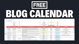 Get Organized Free Google Sheets Blog Calendar [upl. by Sari]