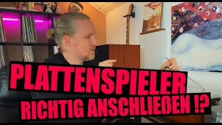 HiFi Setup Schallplattenspieler anschließen an Verstärker  Plattenspieler richtig anschließen [upl. by Ydniahs]