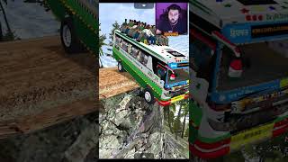 😂 Most Dangerous Bus Ride Ever in Nepal 😱  Funny Bus Simulator 😂  Hitesh KS bussid funnygame [upl. by Atteuqahs]