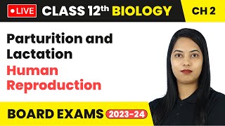 Parturition and Lactation  Human Reproduction  Class 12 Biology Chapter 2  Live [upl. by Azile]