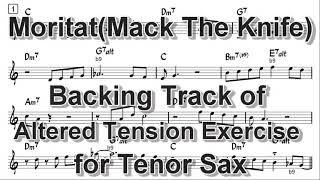 Moritat Mack the Knife  Aleterd tension Exercise for Tenor Sax  Backing Track with Sheet Music [upl. by Zacharias262]