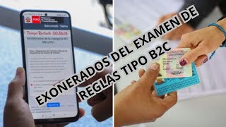 EXONERACION DE EXAMEN DE CONOCIMIENTOS DE LA CATEGORIA B2C [upl. by Rush383]