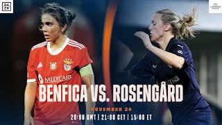 Benfica vs Rosengård  UEFA Womens Champions League 202223 Matchday 3 Livestream [upl. by Sol810]