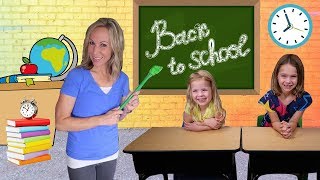 First Day Back to Toy School for Addy and Maya [upl. by Ahtanamas]