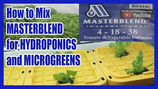 How To Mix Masterblend Fertilizer for Kratky Hydroponics and WHY [upl. by Eyt]