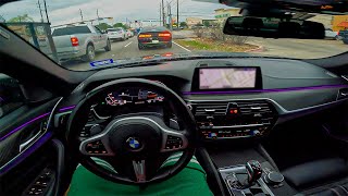 POV CAR WASH ON MY G30 M550I  DRIVE [upl. by Imeaj]