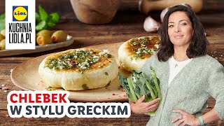 Feta flatbread przysmak pełen greckich smaków 🏛 🍽  Kinga Paruzel amp Kuchnia Lidla [upl. by Nahtaj]