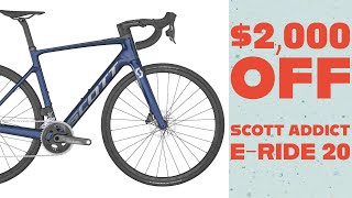 Scott Addict ERide 20 Review  2000 OFF Sram Force AXS amp HMX Carbon  Electric Road Bike Deal [upl. by Teodora]