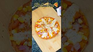 Instant Thin Crust Pizza At Home 🍕 😋shorts pizza youtubeshorts [upl. by Ajad]