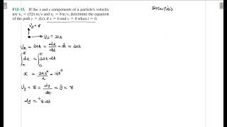 F12–15 Kinematics of a Particle Chapter 12 Hibbeler Dynamics Benam Academy [upl. by Panter]