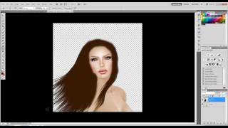 How to draw Hair Photoshop Part 1 [upl. by Ateuqahs]