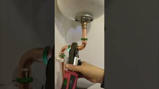 Hard copper piping expansion vessel pipework plumbing diy howto subscribe youtubeshorts asmr [upl. by Auhso55]