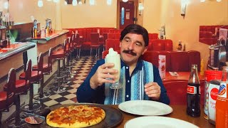 ASMRPizza With A Friend At The Diner In The 1950s 🍕Role Play 1950s Mukbang🍨 [upl. by Ha966]