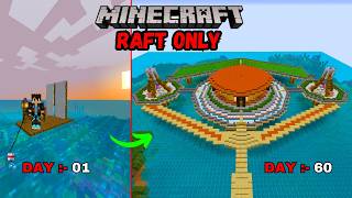 Minecraft Raft Only World Ep 2 Building Our Floating Paradise 🏝️🌊🚤✨ [upl. by Dhumma364]