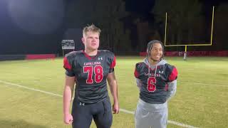 Postgame Interview Chatham footballs Jack Reece and Jaden Breedlove [upl. by Koby89]