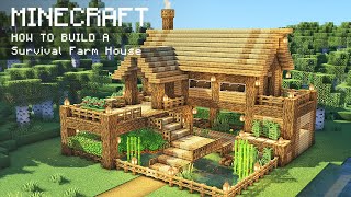 Minecraft How To Build a Survival Farm House [upl. by Zerat]