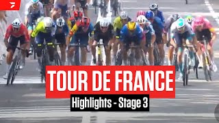 Tour de France 2024 Stage 3 Highlights [upl. by Dodson359]