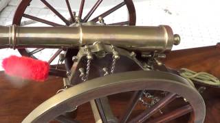 Handmade Miniature Brass Cannon 6pounder civil war gun [upl. by Ynaoj73]